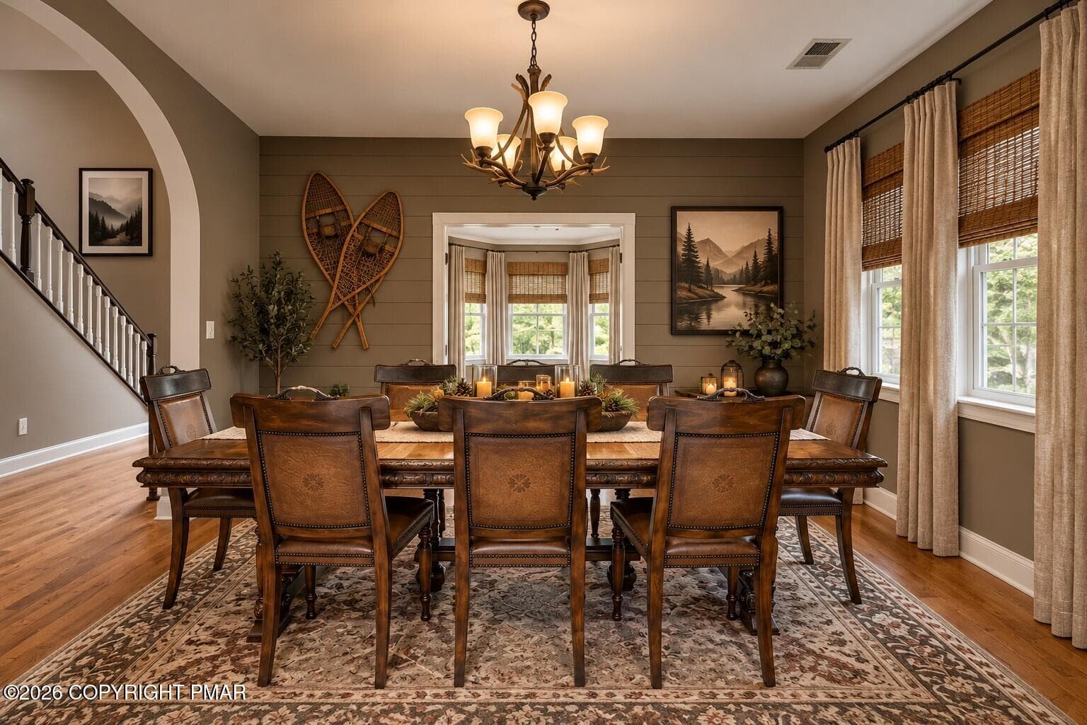 Virtually Staged Dining Room - 122 Tamarack Trail, Pocono Summit, PA 18346