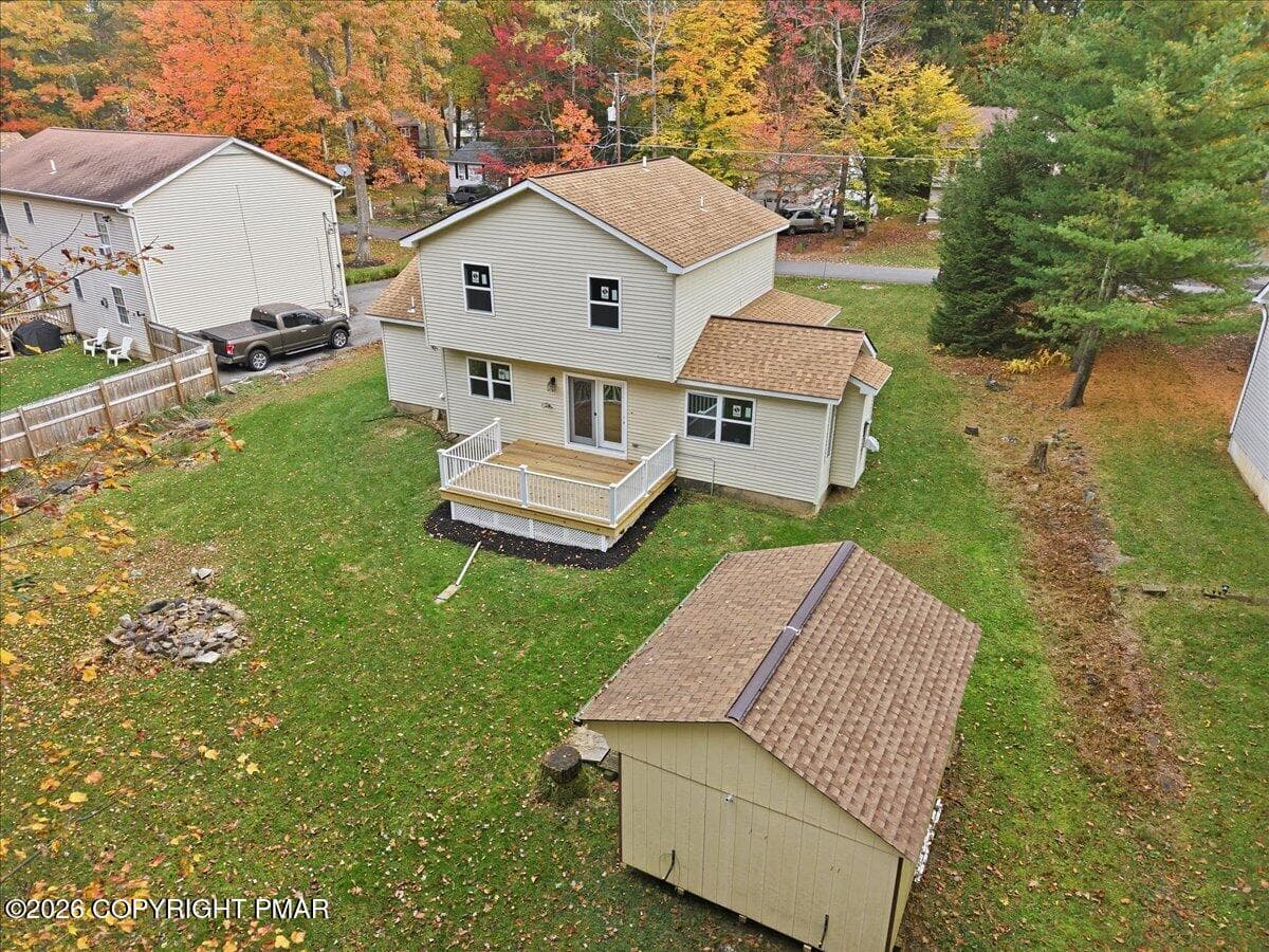 REAR ARIAL VIEW - 1131 Thunder Drive, Pocono Summit, PA 18346