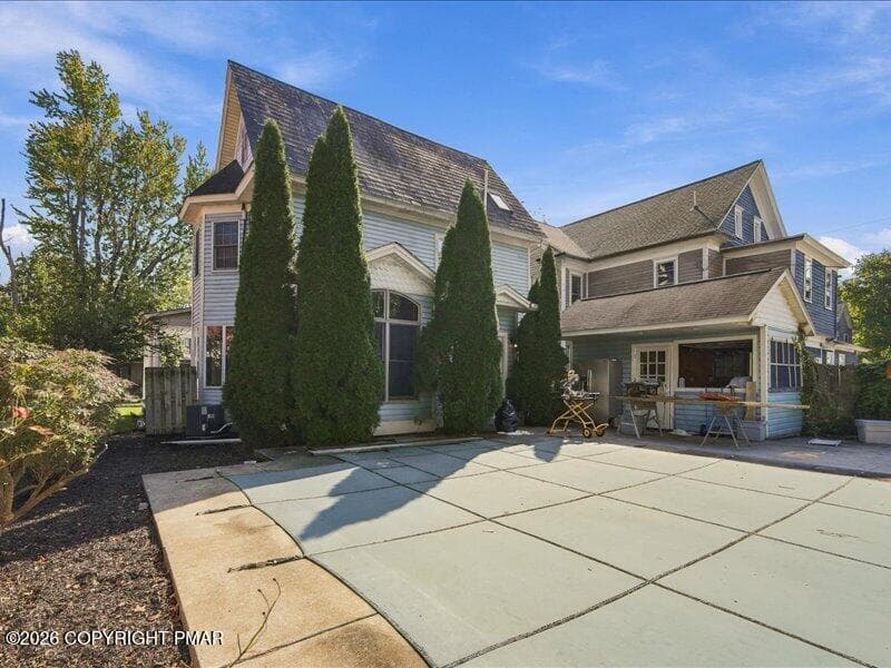 Rear with Cabana & Inground Pool - 114 Analomink Street, East Stroudsburg, PA 18301, East Stroudsburg