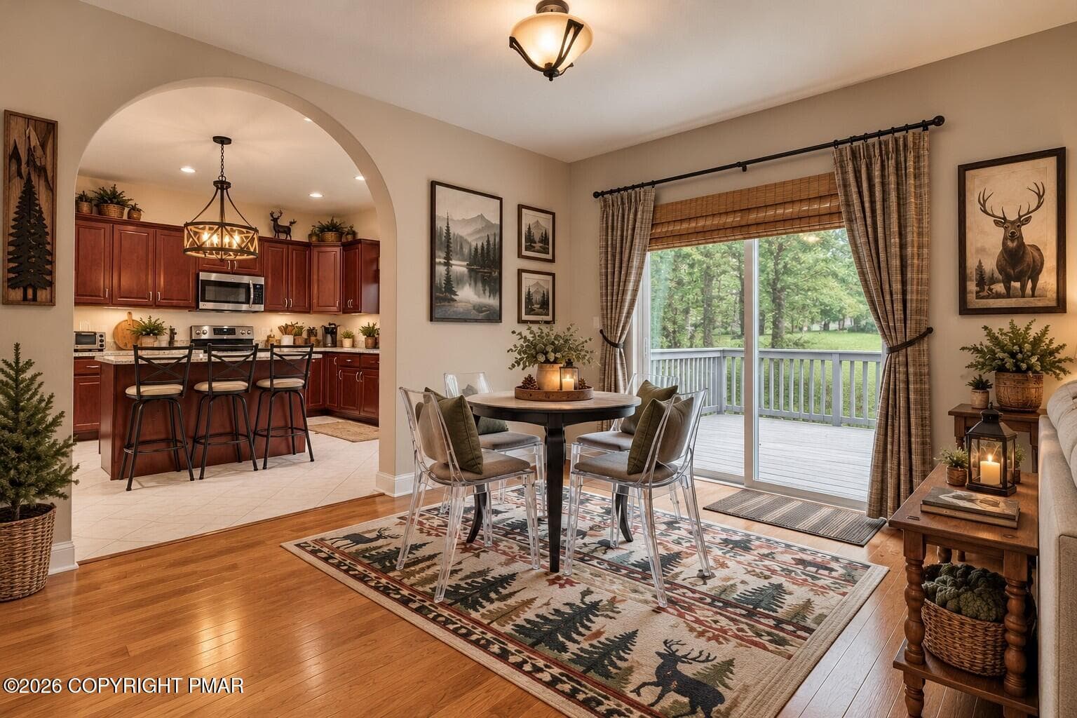 Virtual Staged Wall Art Carpeting Drapes - 122 Tamarack Trail, Pocono Summit, PA 18346