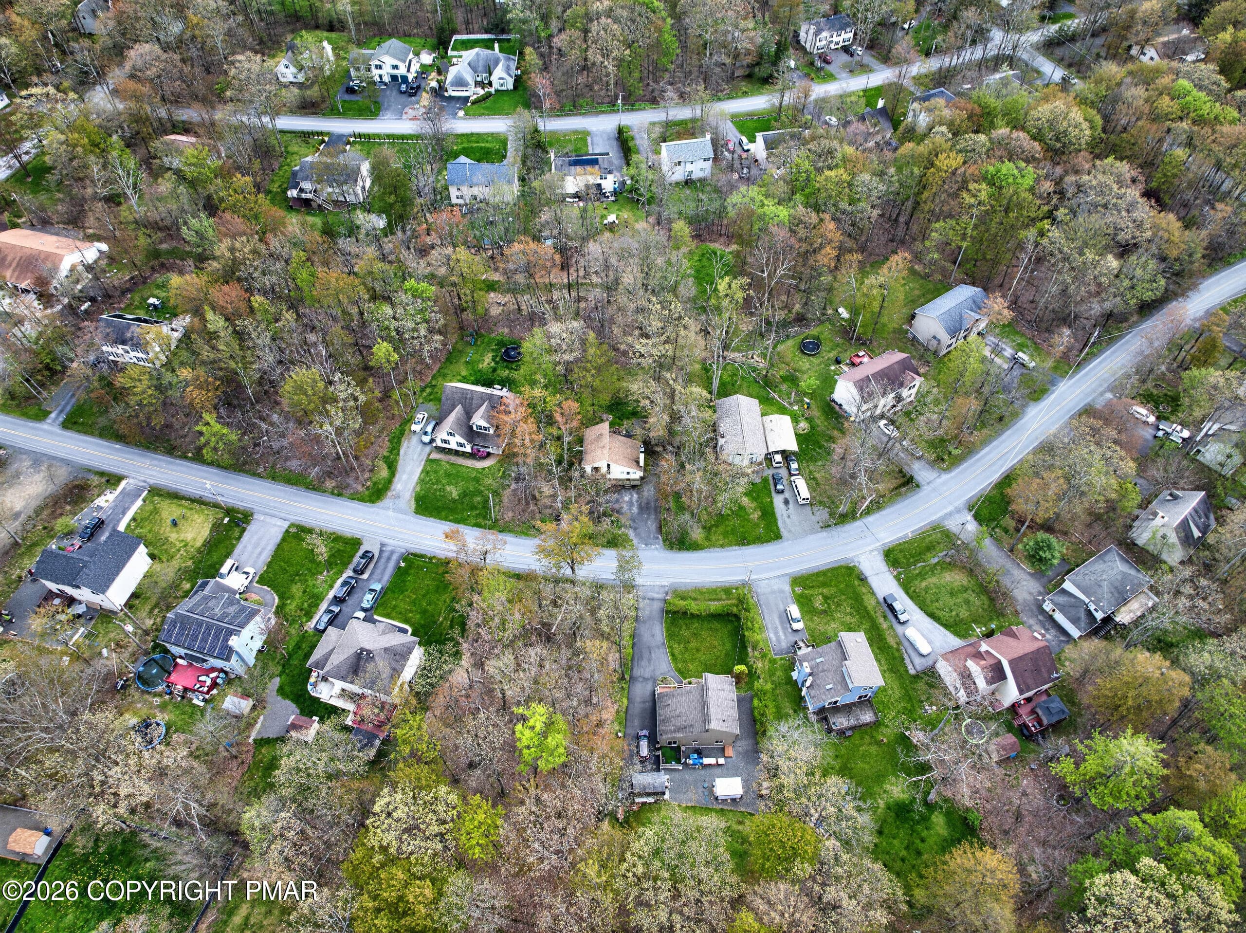 Aerial Neighborhood View - 3152 Hamlet Drive, Tobyhanna, PA 18466