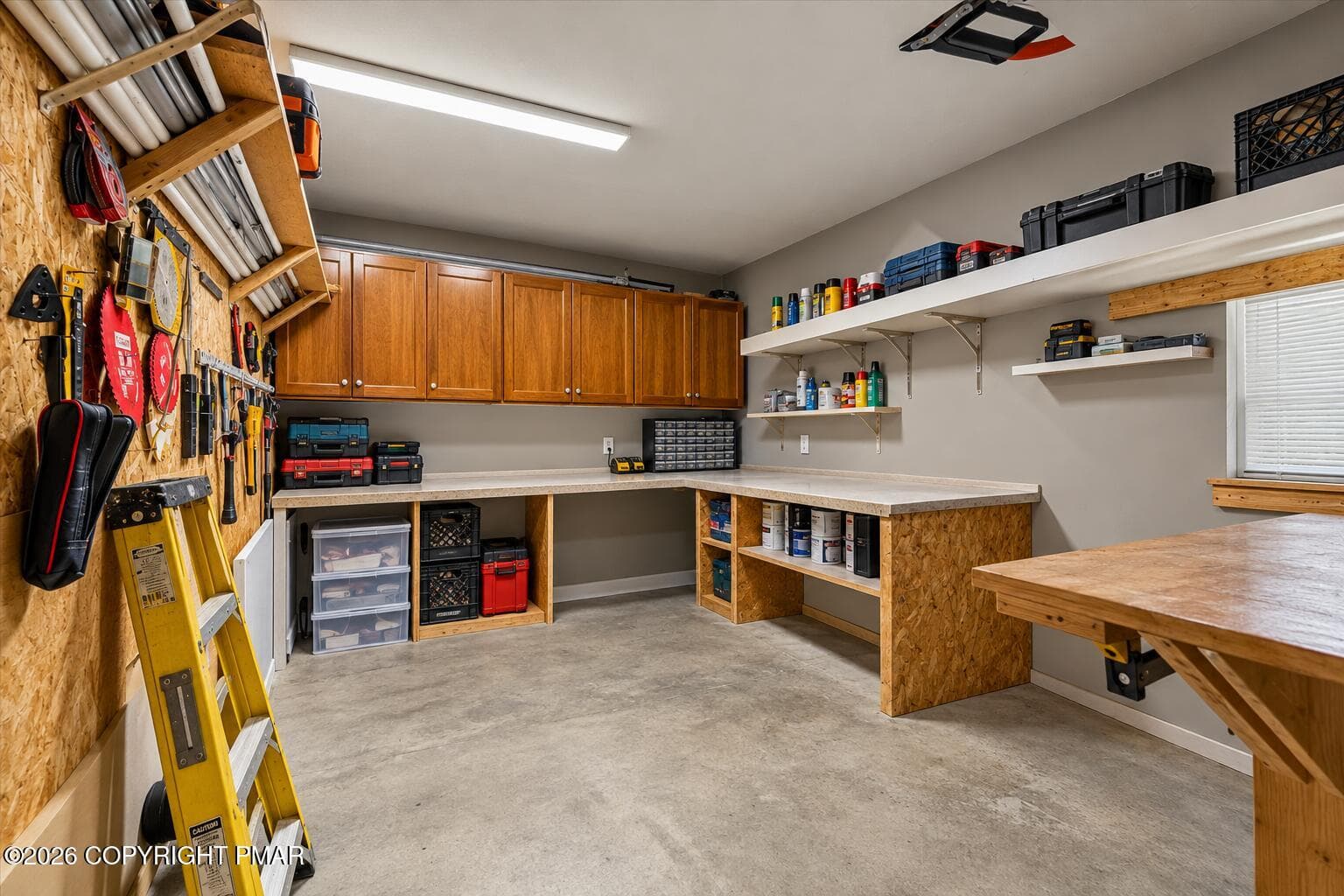 Organized Workshop Garage Interior - 226 Squirrelwood Court, Effort, PA 18330
