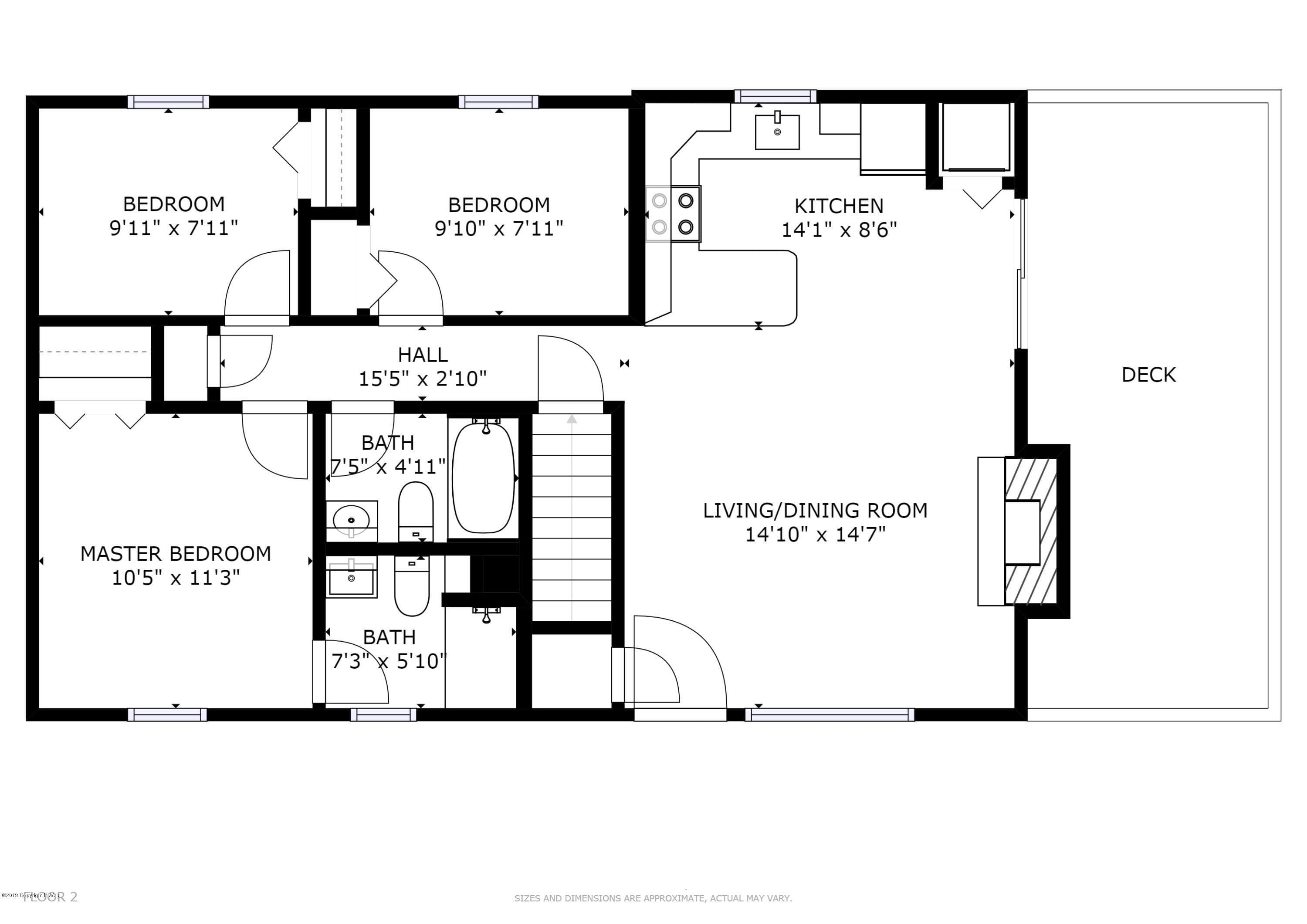 Main Level Floor Plan - 23 Lenape Trail, Albrightsville, PA 18210