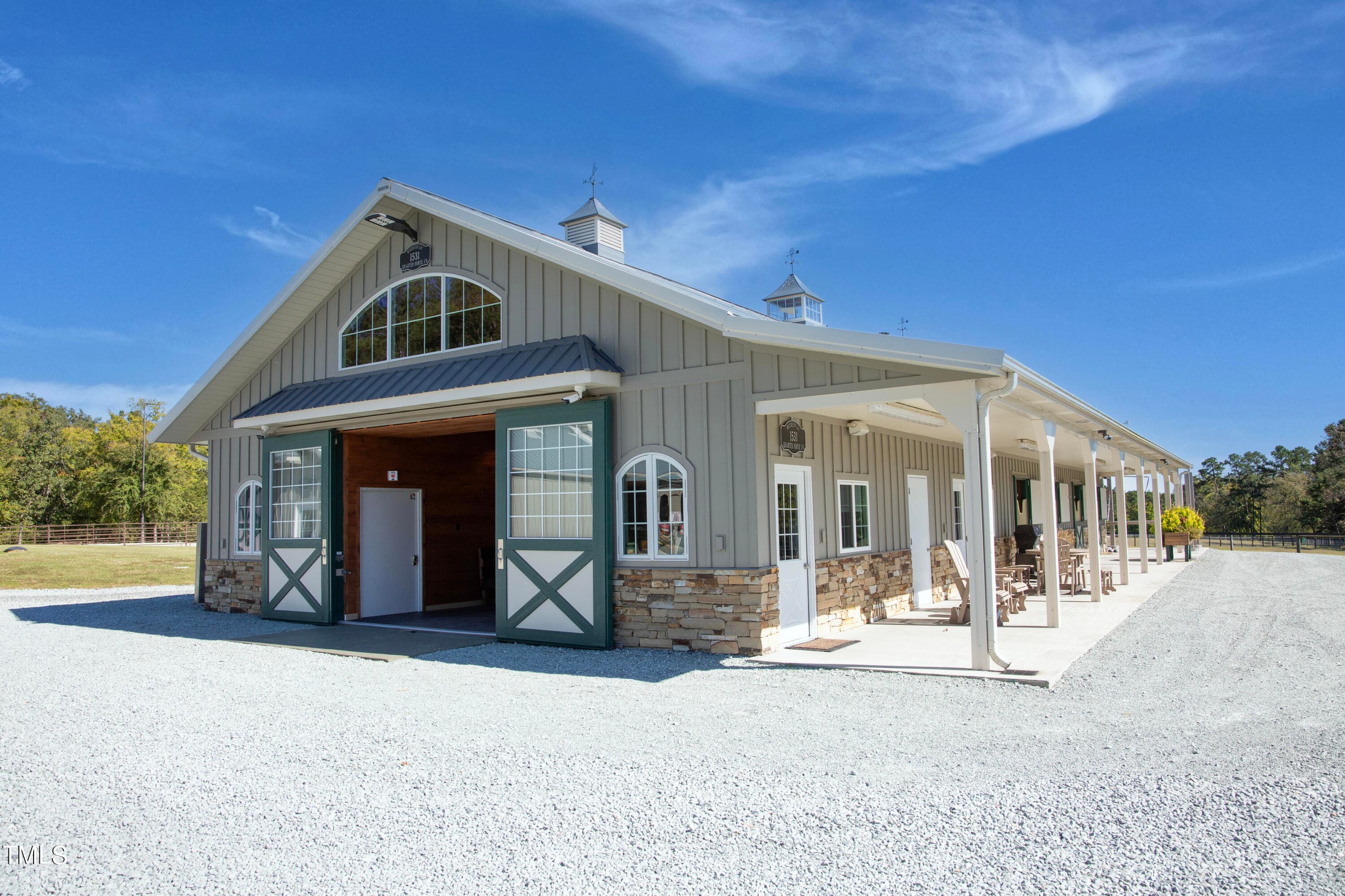 Horse Barn Front - 1879 Riverend Lane, Semora, NC 27343