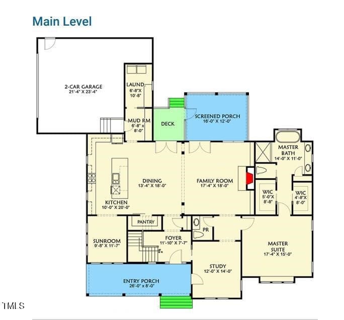 lot 3 floorplan 1 - 431 Fieldstone Lane, Pittsboro, NC 27312