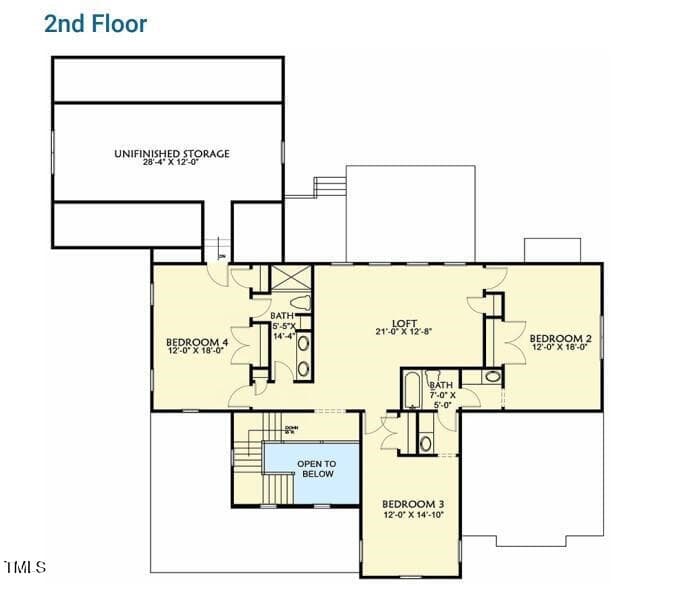 lot 3 floorplan 2 - 431 Fieldstone Lane, Pittsboro, NC 27312