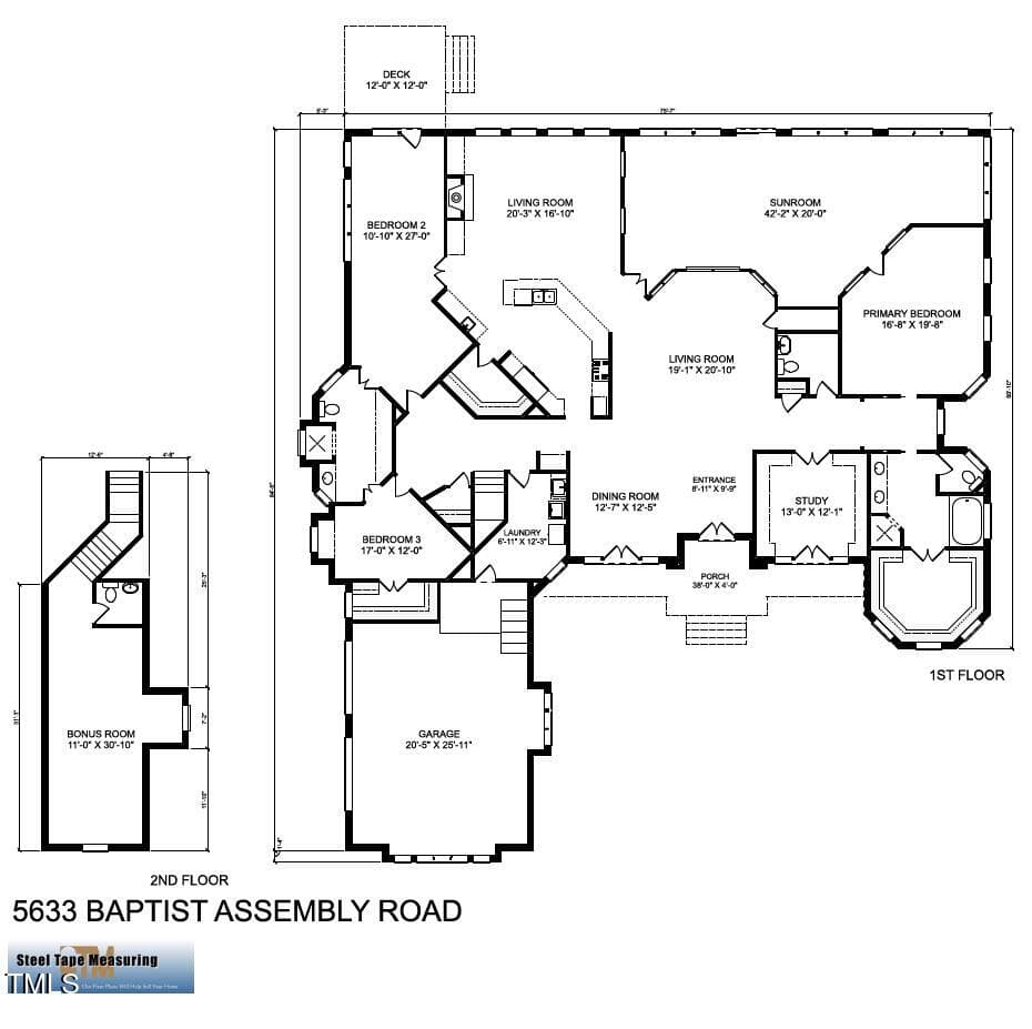 Floor Plan Drawing Pic_5633 Baptist Asse - 5633 Baptist Assembly Road, Julian, NC 27283