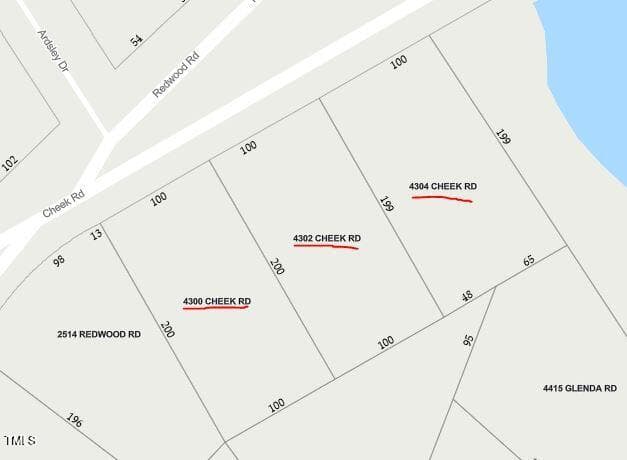 Lot Lines - 4300-4304 Cheek Road, Durham, NC 27704