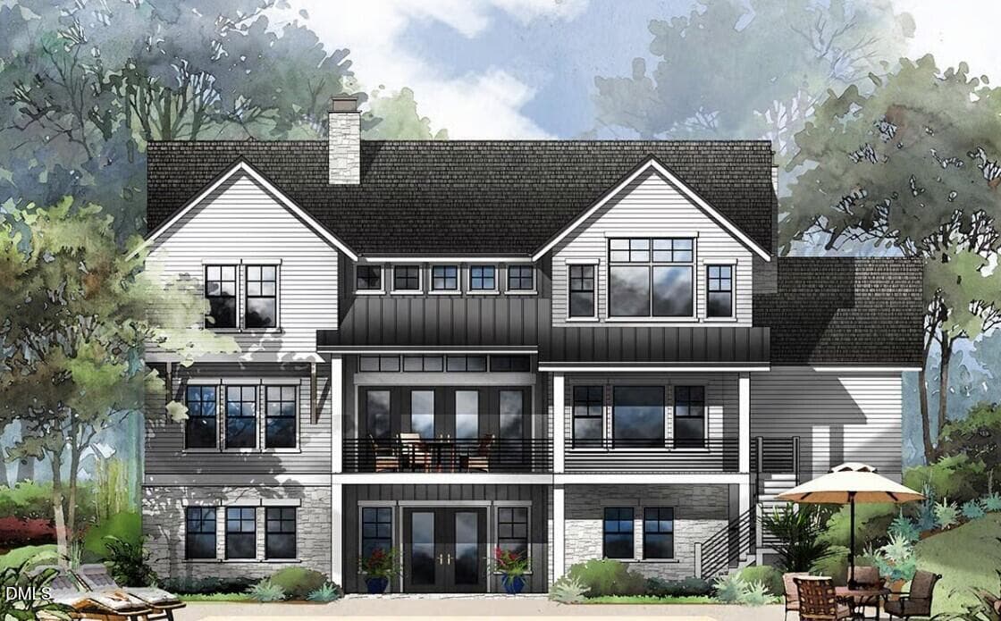 Lot 2 Rear Rendering - 3423 New Hill Holleman Road Lot 2, New Hill, NC 27562