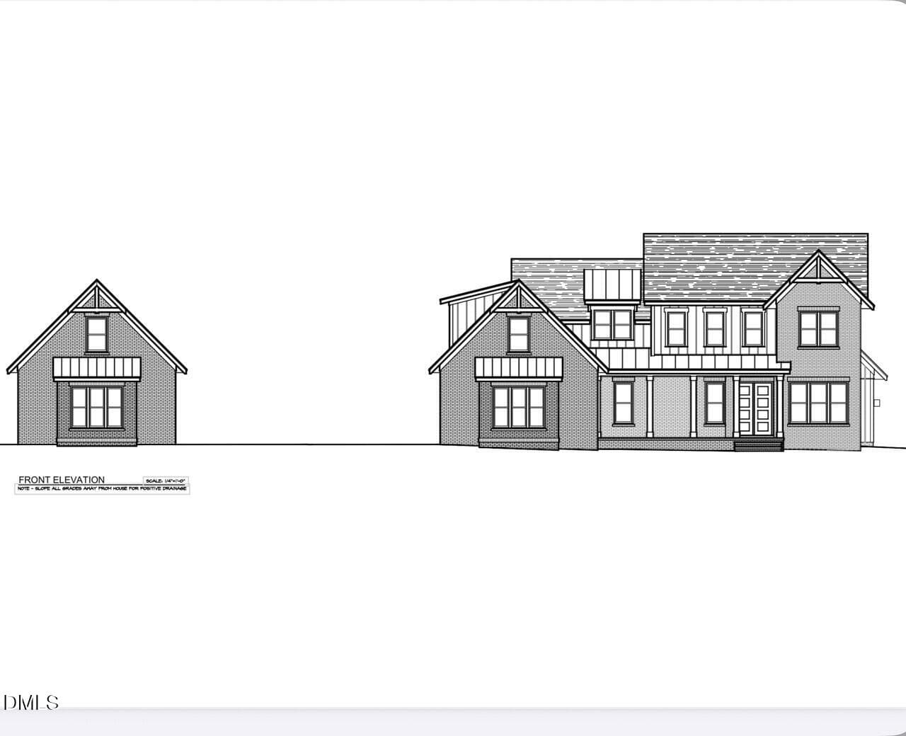 Lot 1 NHH Exterior w Detached Garage - 3423 New Hill Holleman Road Lot 1, New Hill, NC 27562