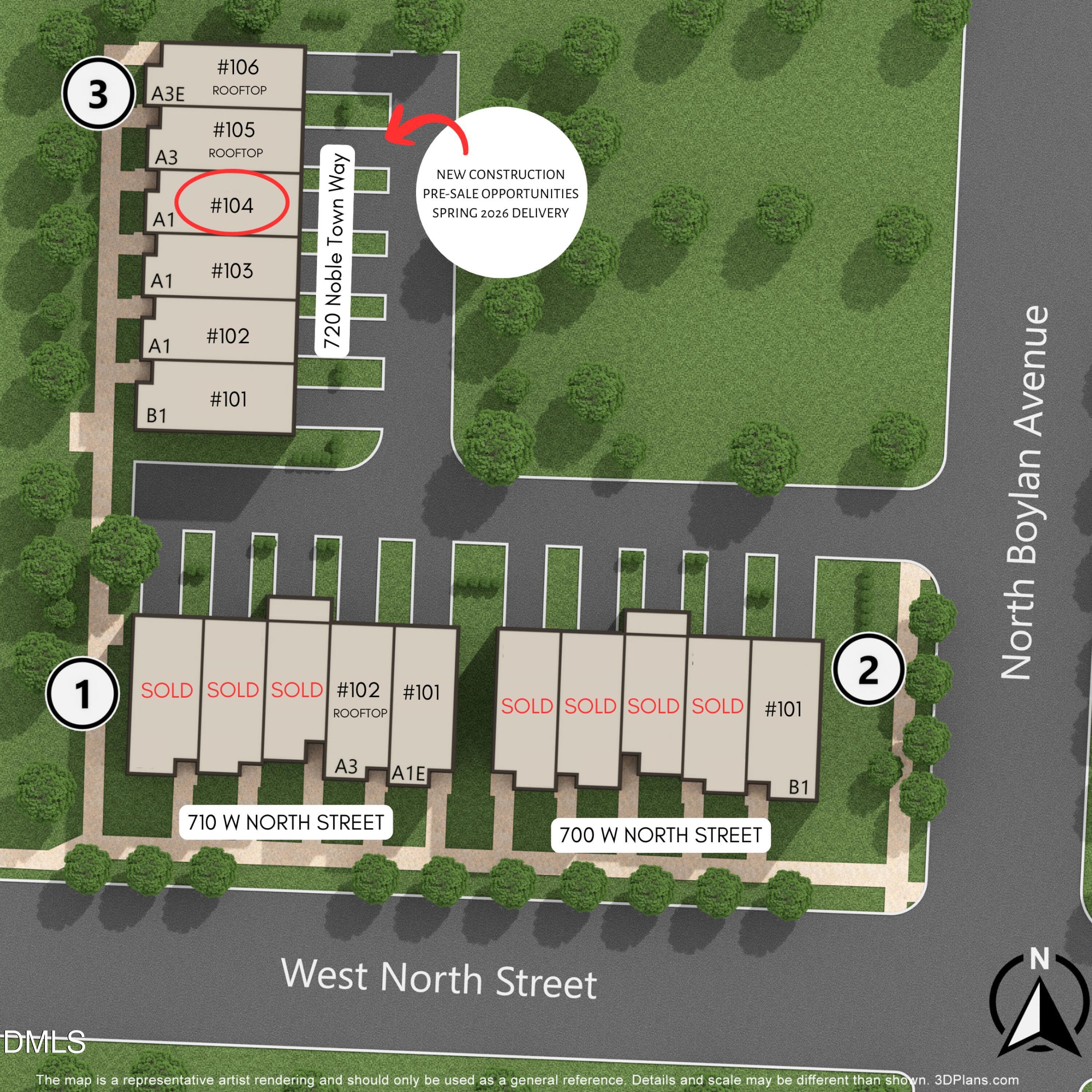 SITE PLAN NOBLE PLACE (2) - 720 Noble Town Way 104, Raleigh, NC 27603, Raleigh