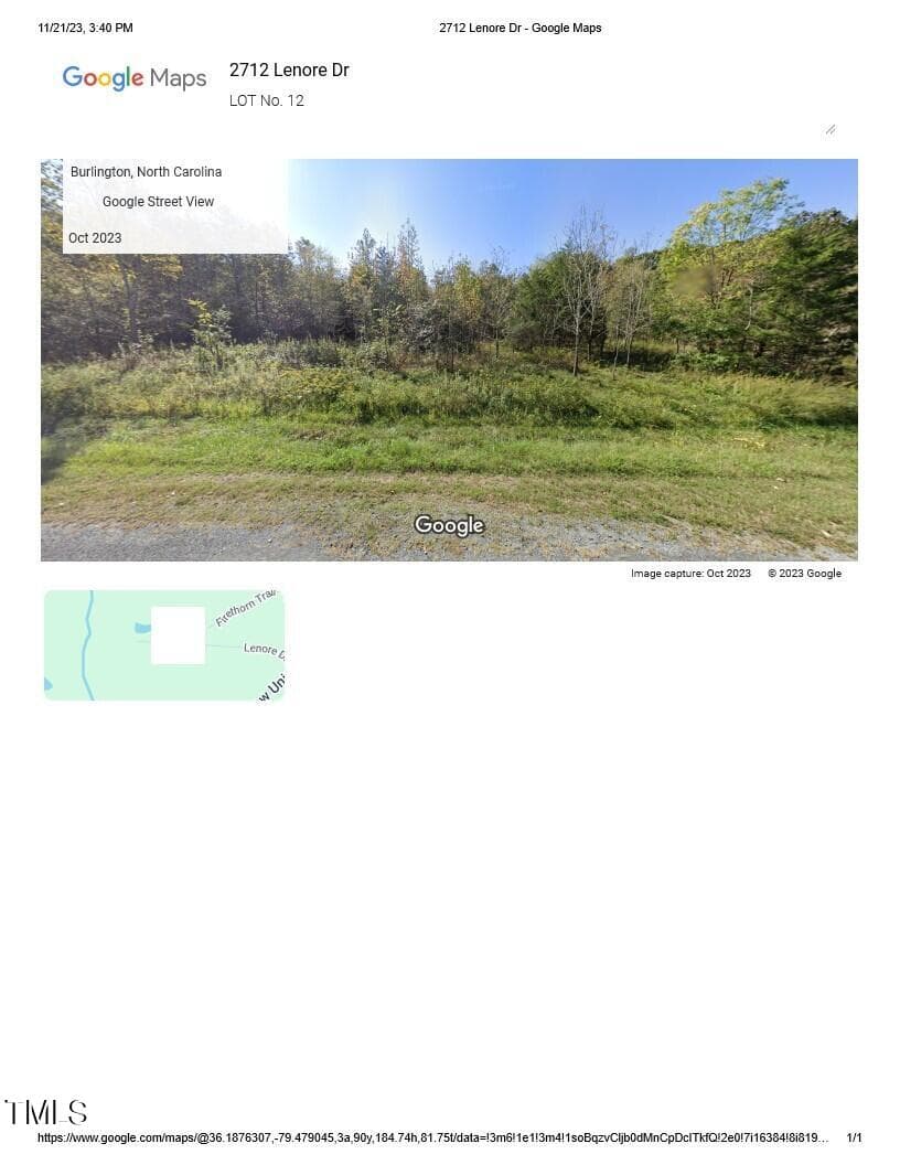 2712 Lenore Dr 2 - Google Maps_1 - Lots 11-14 Lenore Drive, Burlington, NC 27217