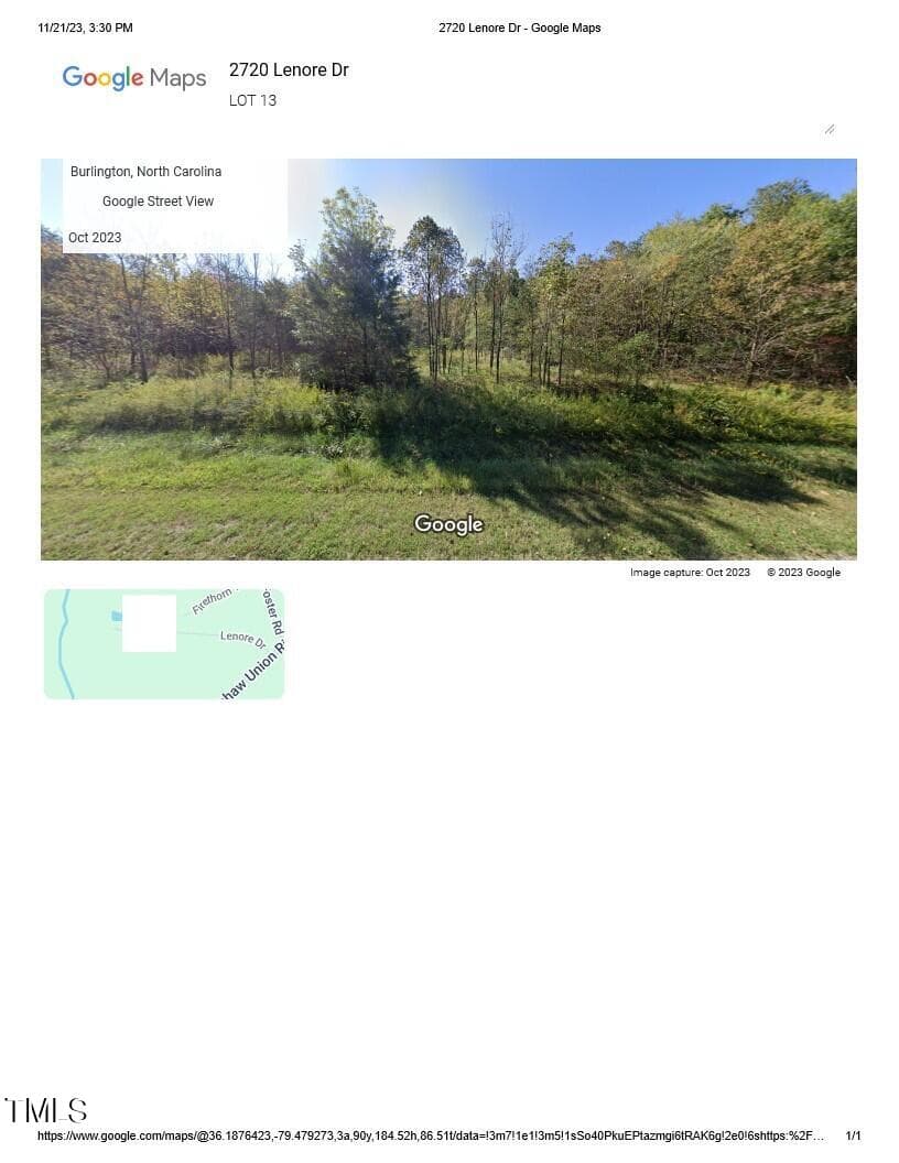 2720 Lenore Dr - Google Maps_1 - Lots 11-14 Lenore Drive, Burlington, NC 27217
