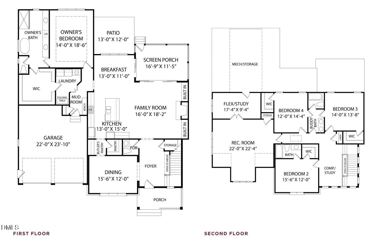 Lot 169 Floor Plan - 142 Autumn Gate Street, Pittsboro, NC 27312