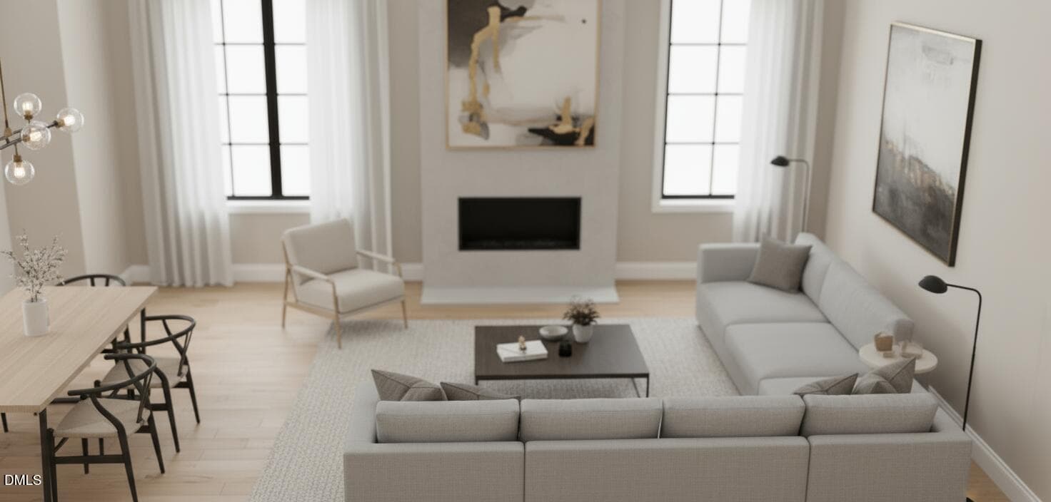 LIVING ROOM VIEW - 3256 Cascade Lane, Durham, NC 27704, Durham