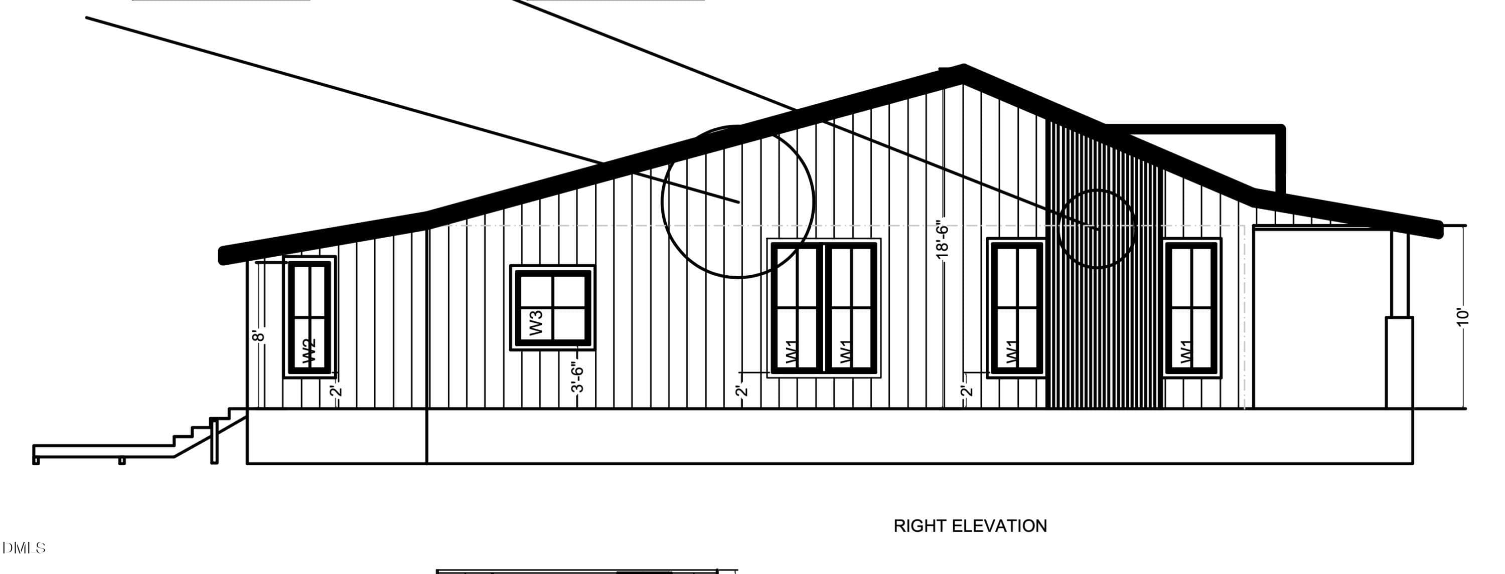 Side Elevation Plan - 3256 Cascade Lane, Durham, NC 27704, Durham