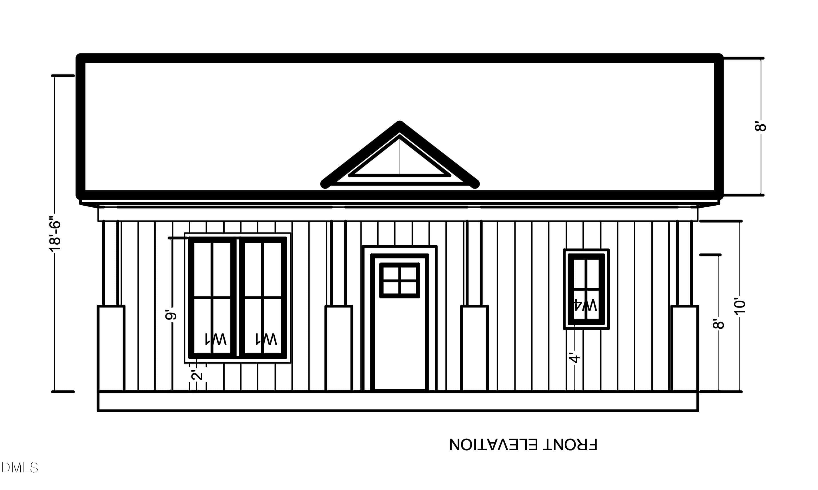 Front Elevation Plan - 3256 Cascade Lane, Durham, NC 27704, Durham