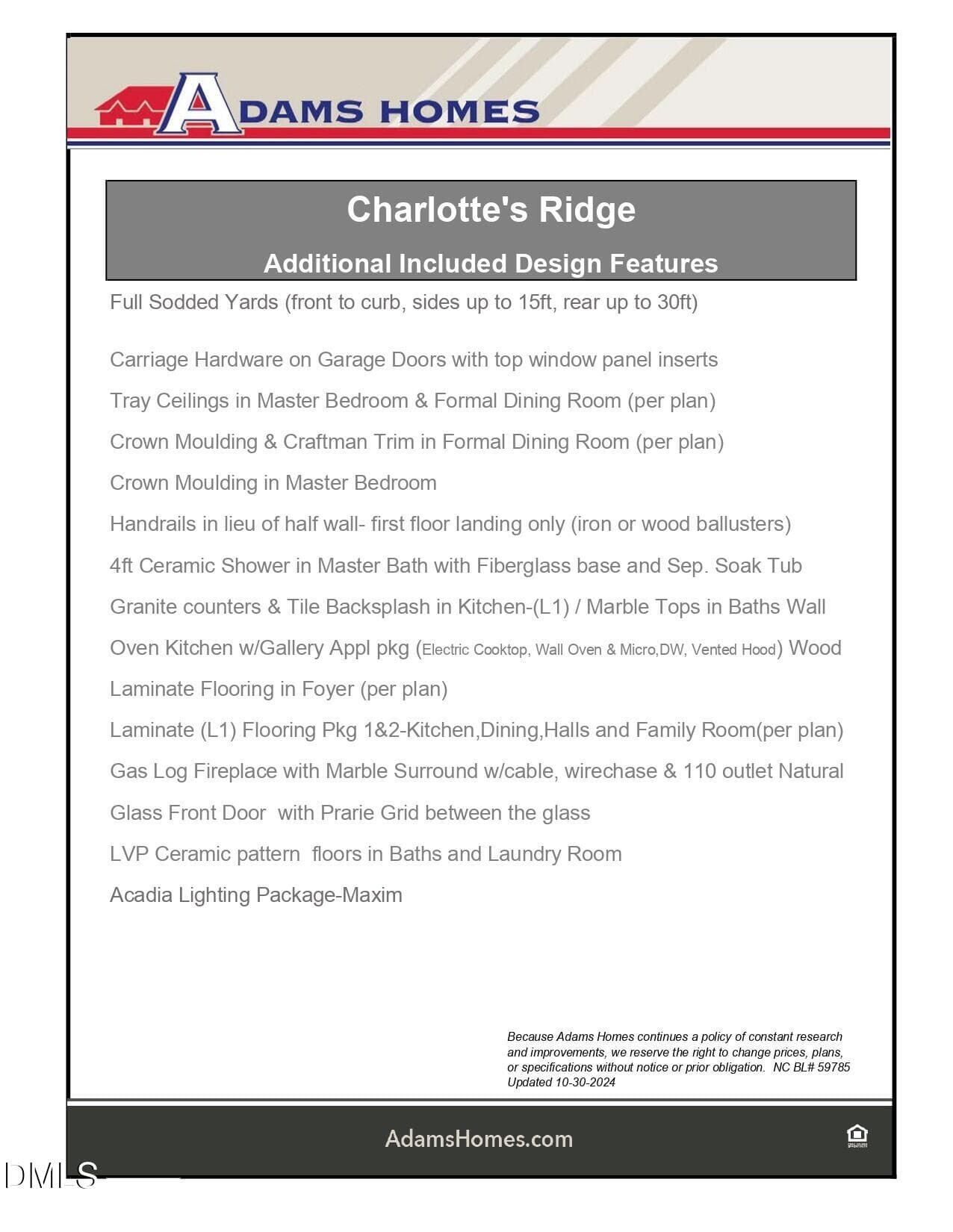 Charlotte's Ridge feature sheet 8.29.25 - 91 Great Pine Trail, Middlesex, NC 27557