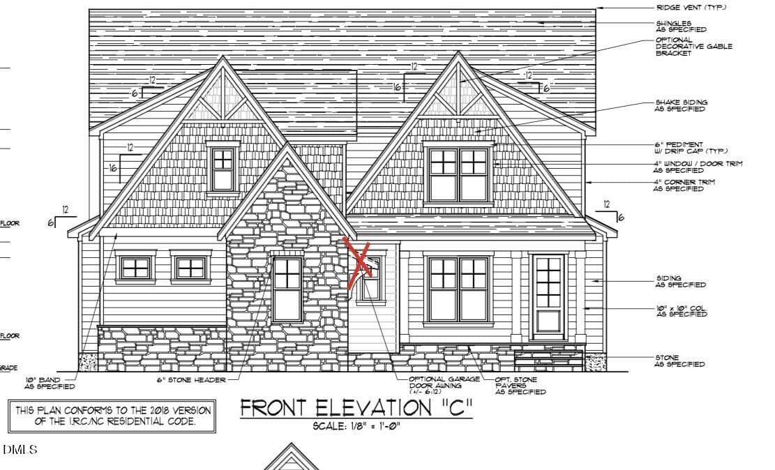 Front Elevation 1 - 212 Golfers View, Pittsboro, NC 27312