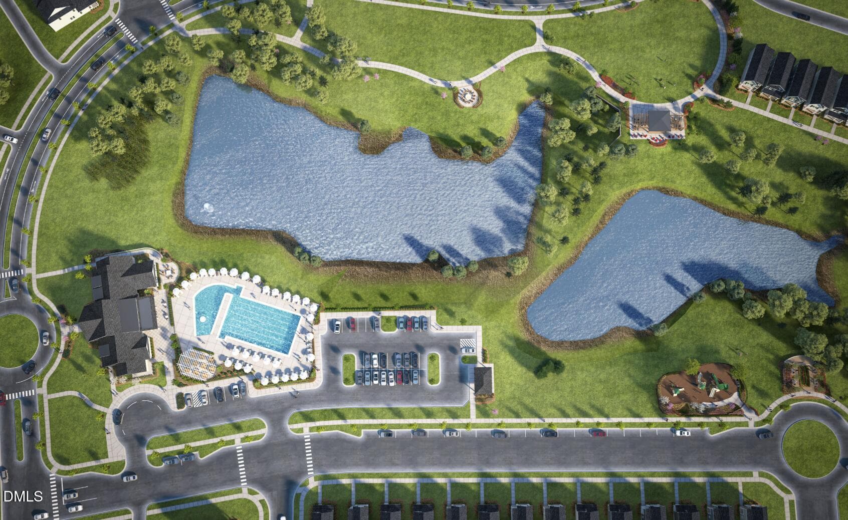 Aerial View - 1132 Lamplighter Lot 414 Drive, Raleigh, NC 27604, Raleigh