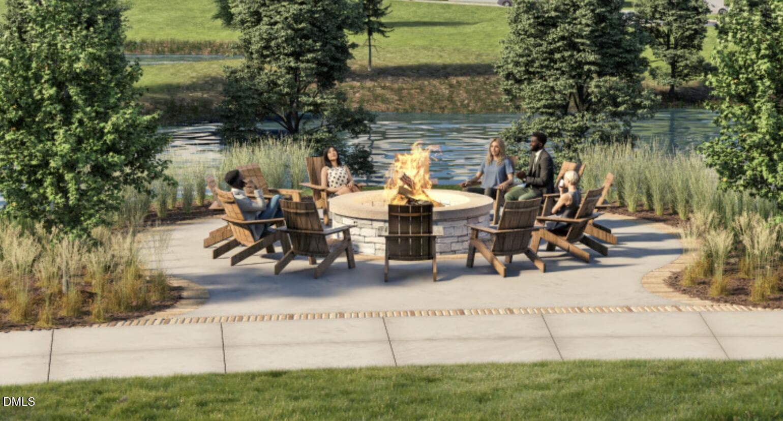 Firepit - 1132 Lamplighter Lot 414 Drive, Raleigh, NC 27604, Raleigh