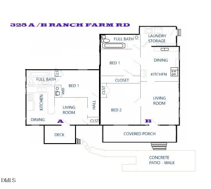 325 A-B RANCH FARM FLOORPLAN-edit-202510 - 325 Ranch Farm Road A - B, Raleigh, NC 27603, Raleigh
