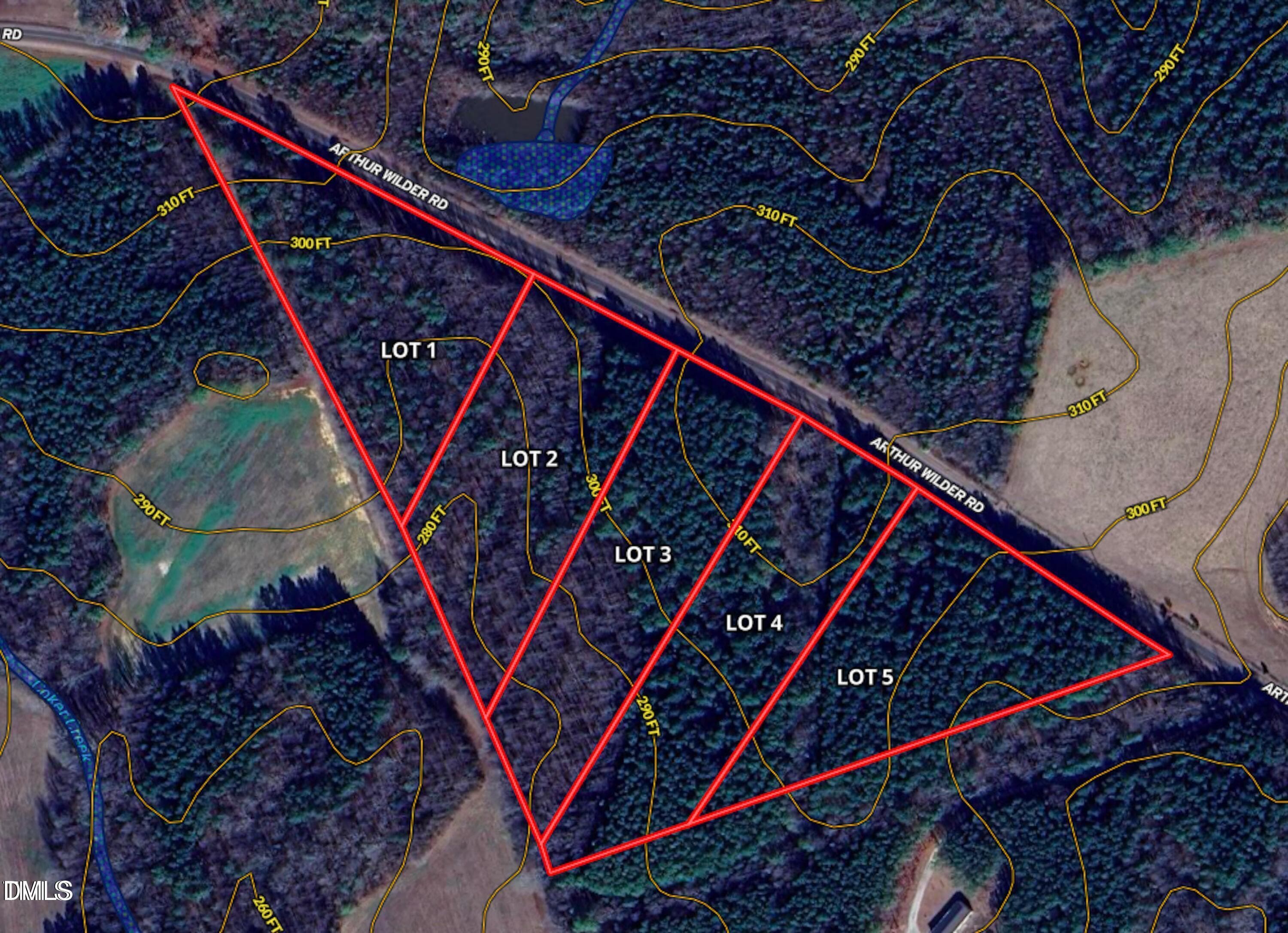 topo map lots numbered - Lot 3 Arthur Wilder Road, Spring Hope, NC 27882, Spring Hope