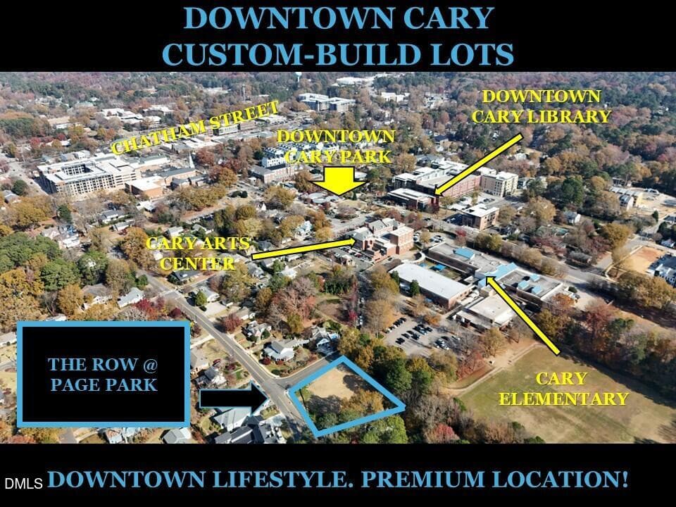 THE ROW @ PAGE PARK - ARIAL DRONE SW VIE - 421 S Harrison Avenue, Cary, NC 27511, Cary