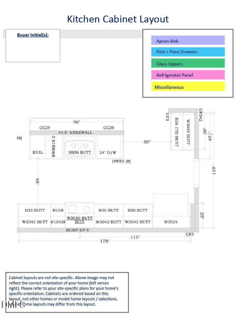 Kitchen Cabinet Layout - 144 Golfview Avenue, Benson, NC 27504