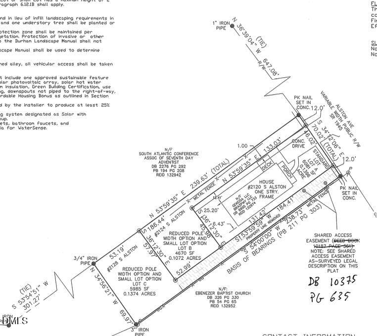 Plat 2120, 2124 & 2128 SAV - 2124 S Alston Avenue, Durham, NC 27707, Durham