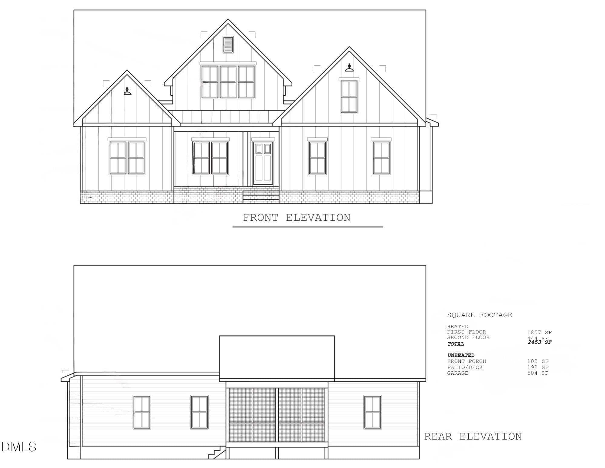 FRONT ELEVATION - 7240 Shawan Road, Wendell, NC 27591
