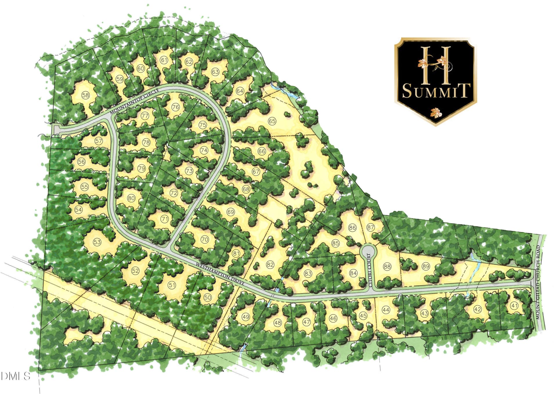 Summit Site Map - 264 Mountaintop Circle, Pittsboro, NC 27312
