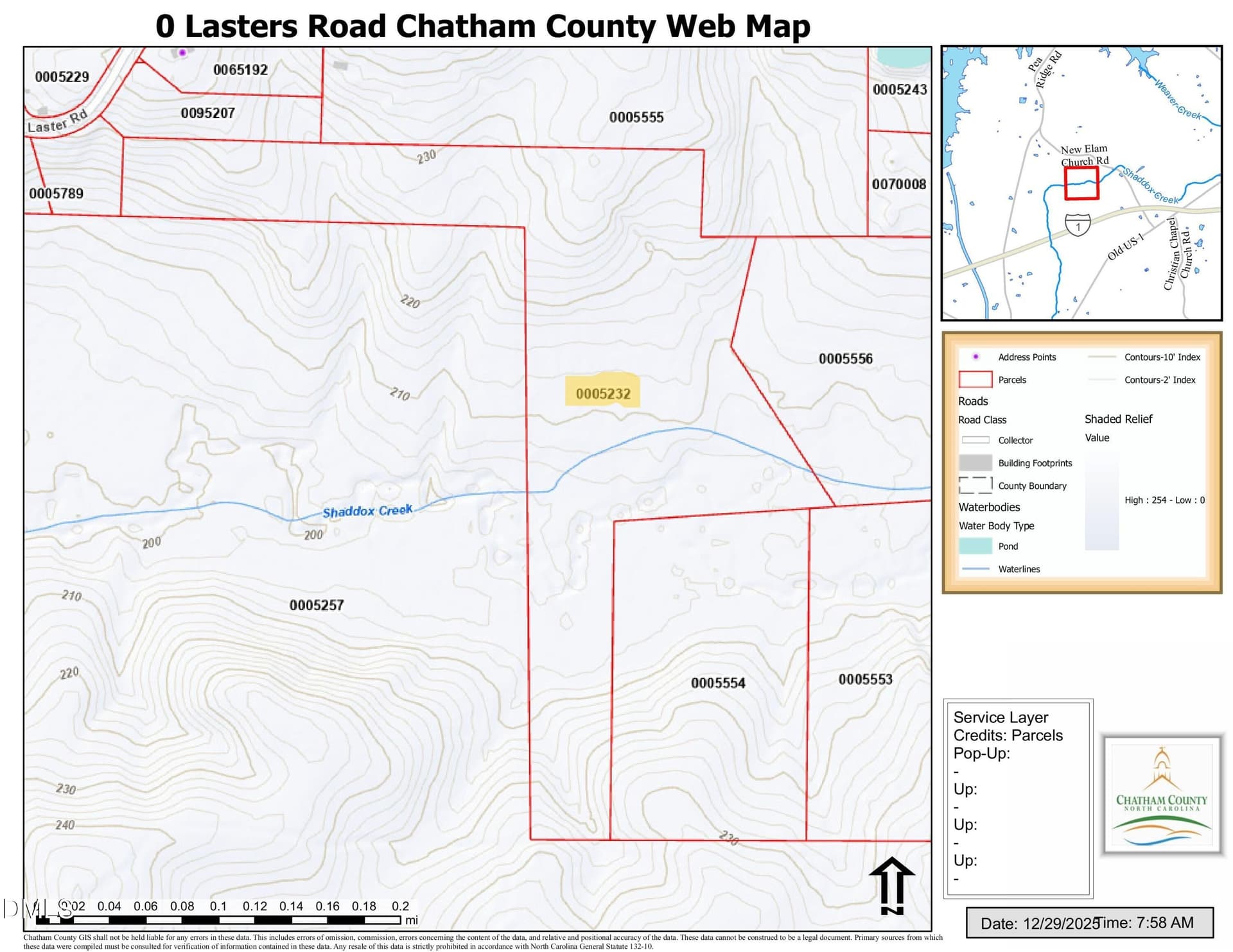 Farrar Parcel Map - 0 Lasters Road, New Hill, NC 27562