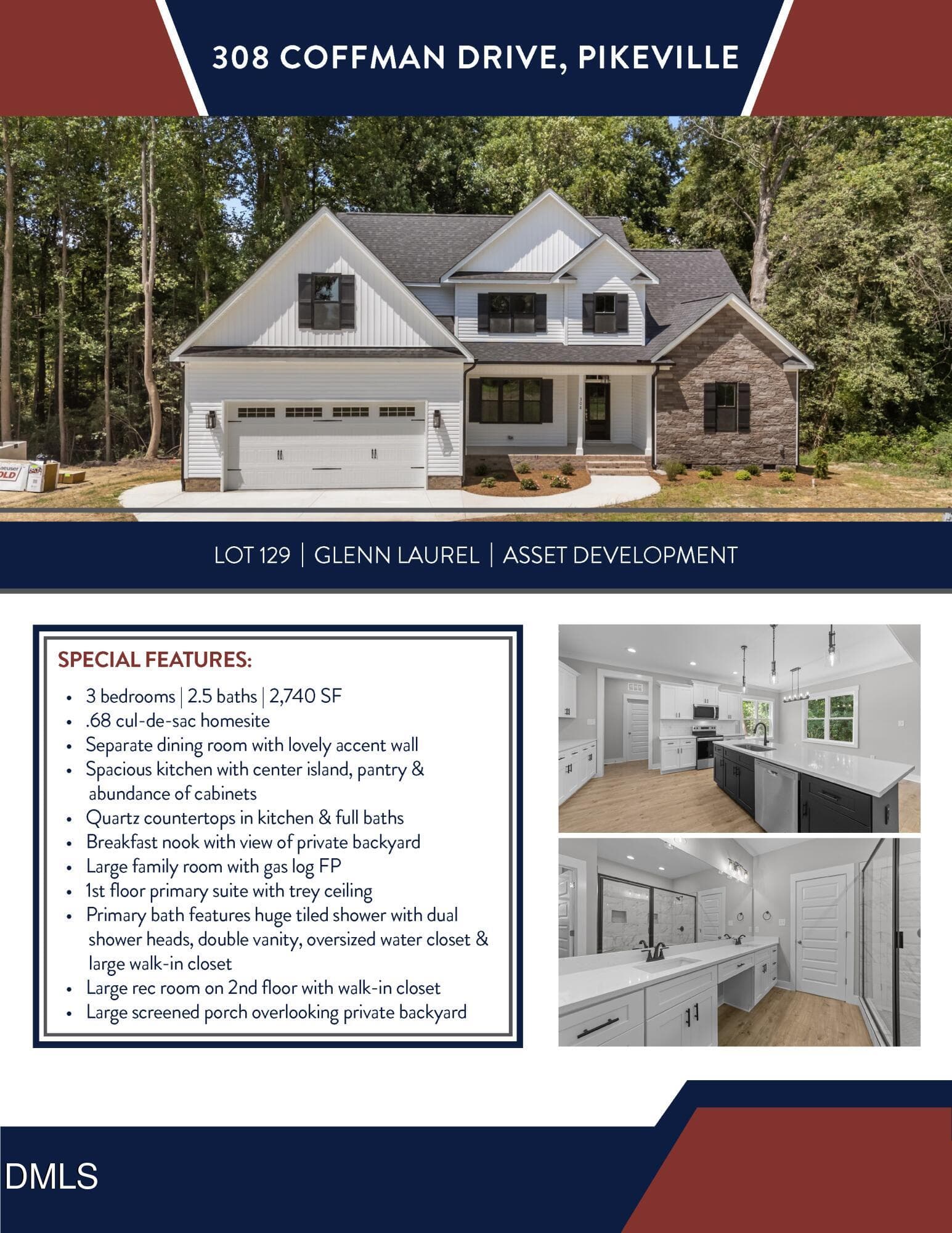 Lot 129GL Feature Sheet Unbranded - 308 Coffman Drive Lot 129, Pikeville, NC 27863