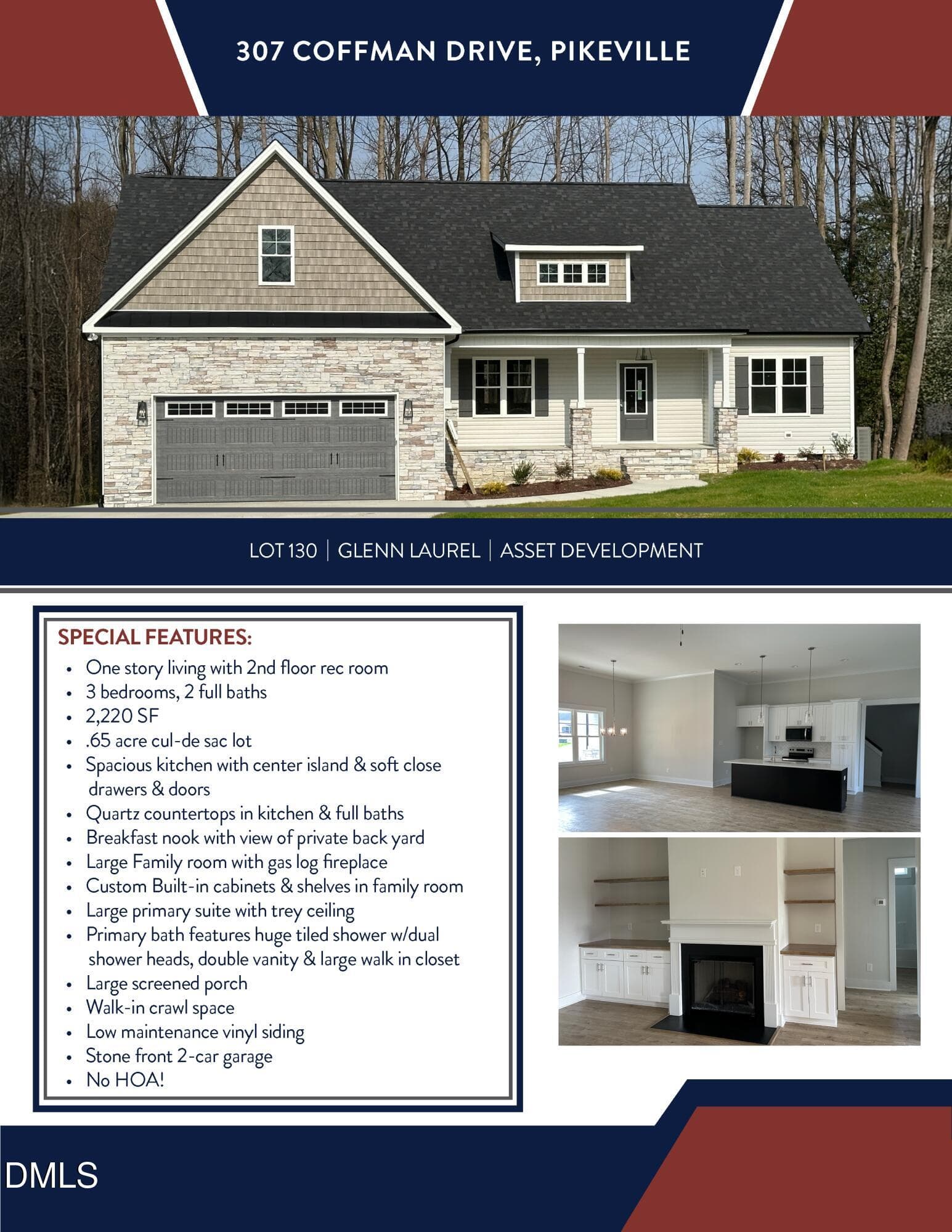 Feature Sheets_Lot130_GlennLaurel unbran - 307 Coffman Drive Lot 130, Pikeville, NC 27863
