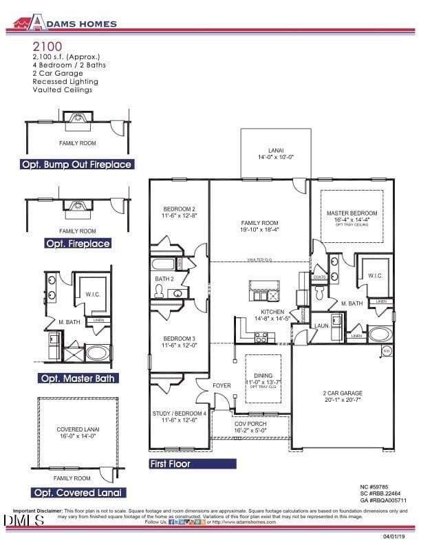 2100 Floorplan - 147 Galway Road, Lillington, NC 27546