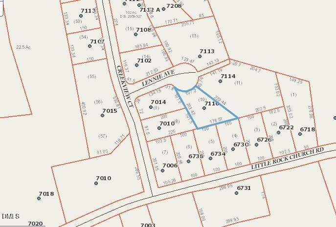 Lot Map - 7110 Lennie Avenue, Lucama, NC 27851