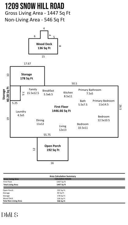 Floor Plan - 1209 Snow Hill Road, Durham, NC 27712, Durham