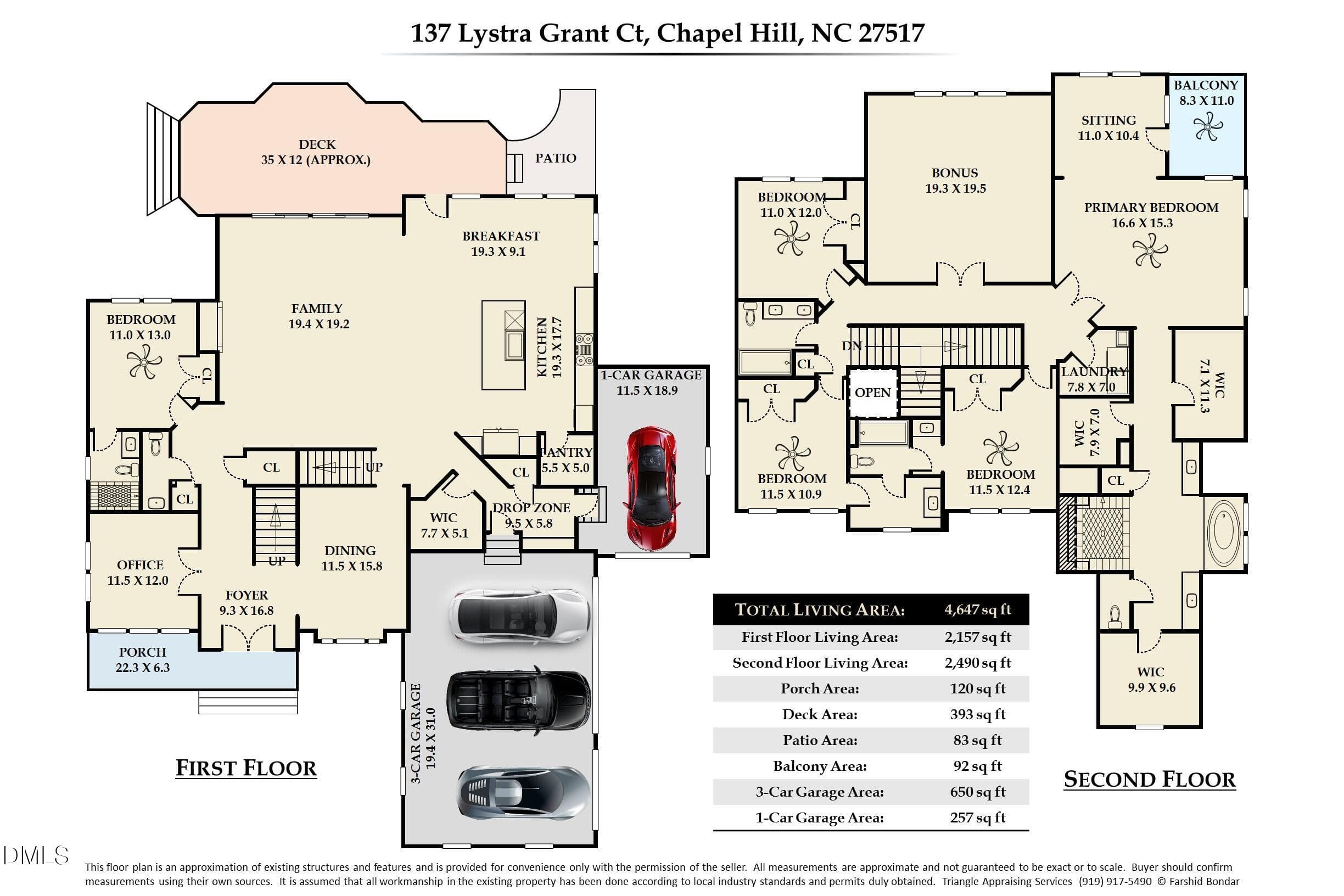 Floor Plan - 137 Lystra Grant Court, Chapel Hill, NC 27517, Chapel Hill