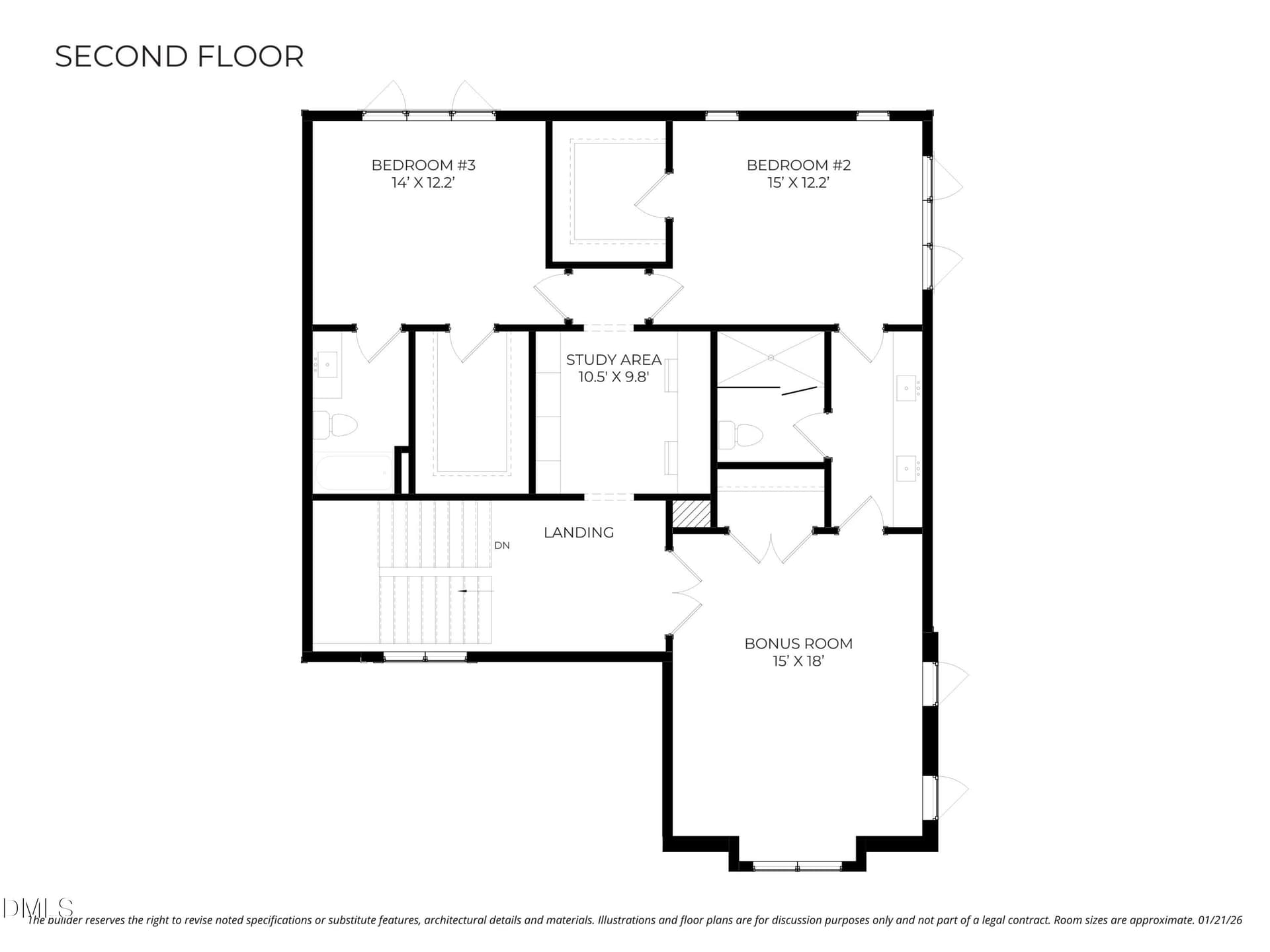 Second Floor - 1725 Legacy Ridge Lane, Wake Forest, NC 27587