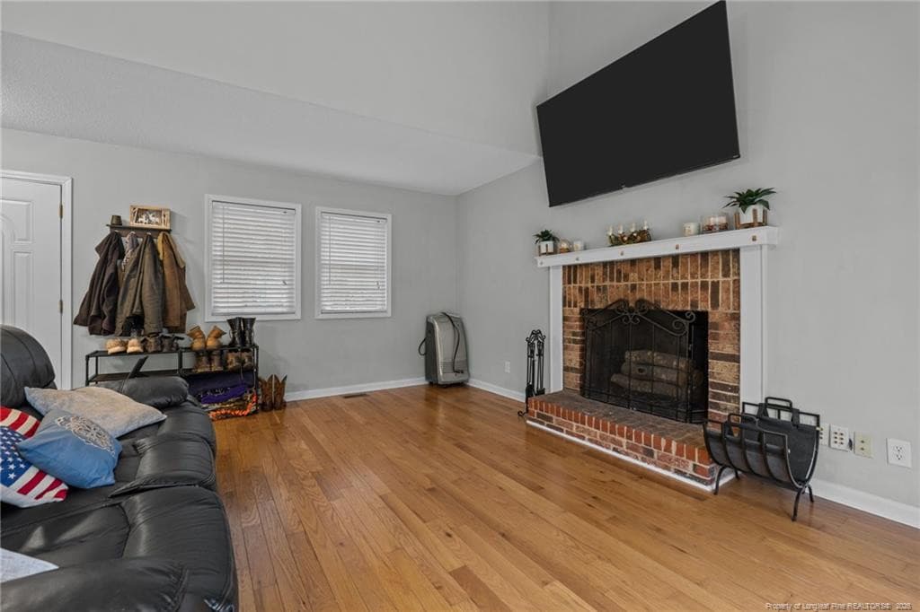 Living Room w/ Fireplace - 326 Harbor Trace, Sanford, NC 27332
