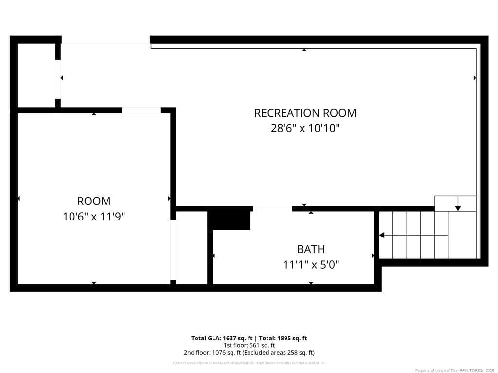 Floor Plan- Basement - 326 Harbor Trace, Sanford, NC 27332