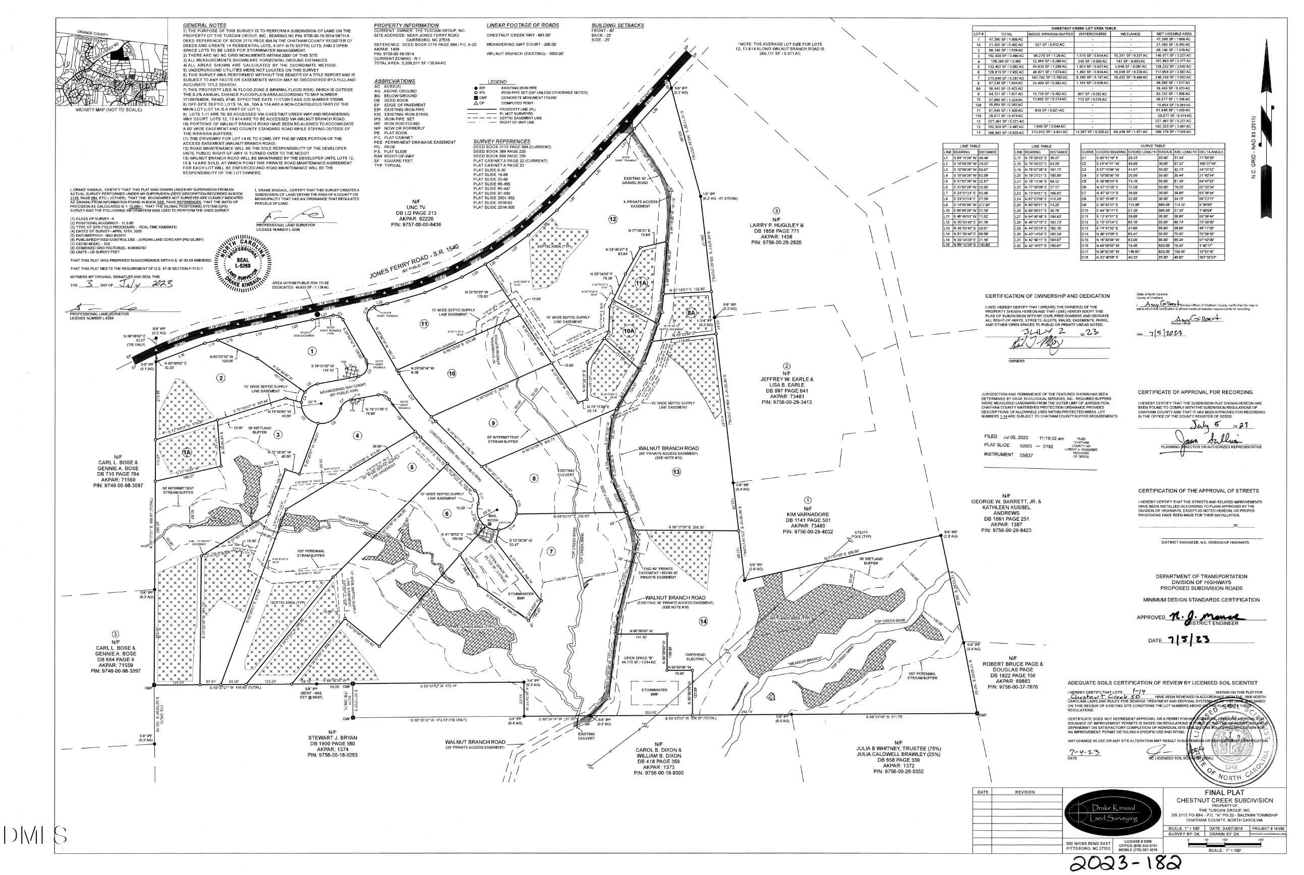 recorded plat_001 - 45 Meandering Way Court, Chapel Hill, NC 27516, Chapel Hill