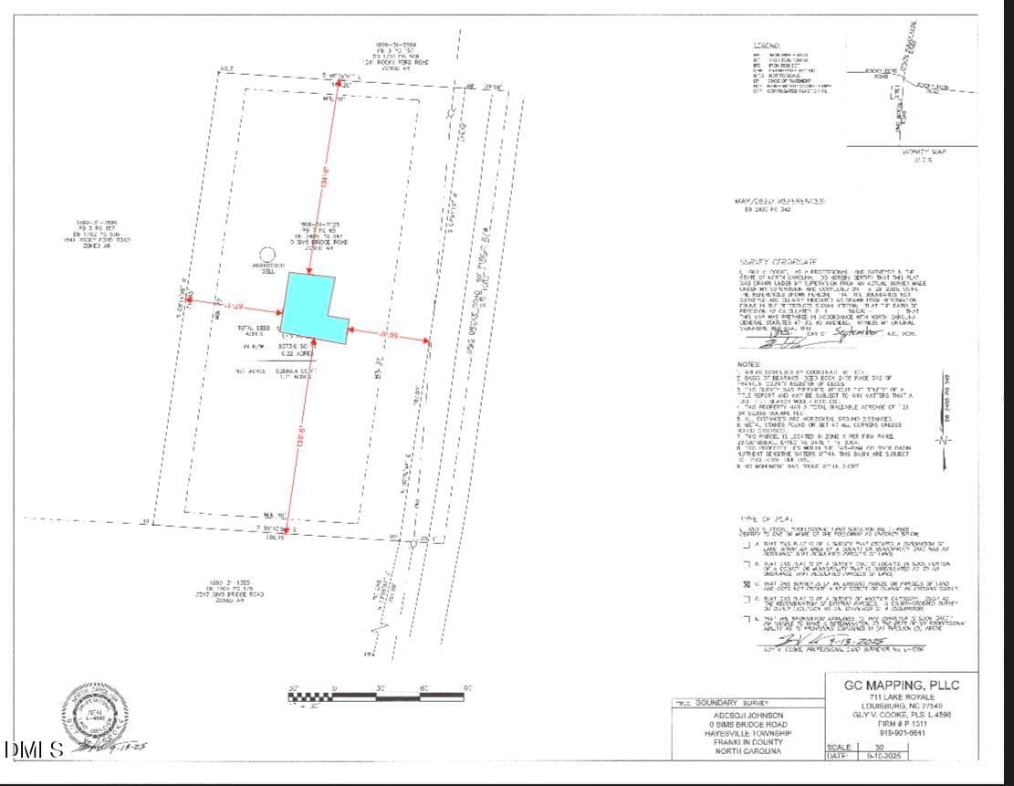 8. PLAN - LOT - 3265 Sims Bridge Road, Kittrell, NC 27544