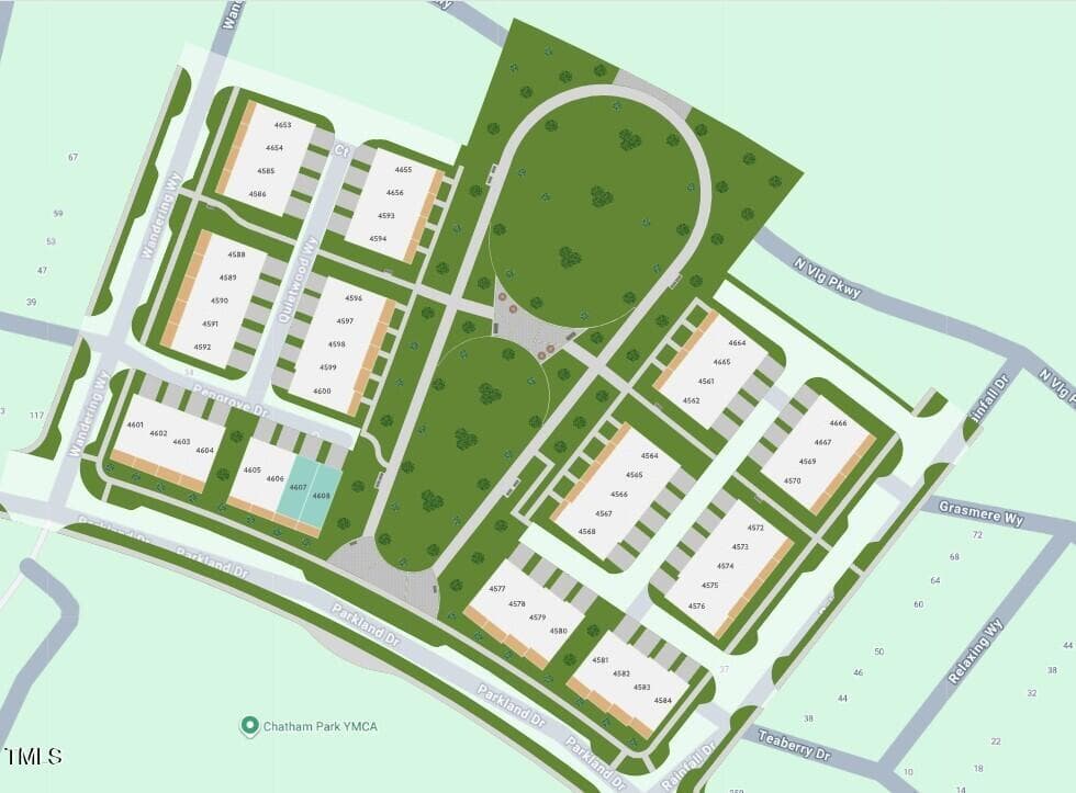 Screenshot of Community Site Map from We - 8 Quietwood Way, Pittsboro, NC 27312