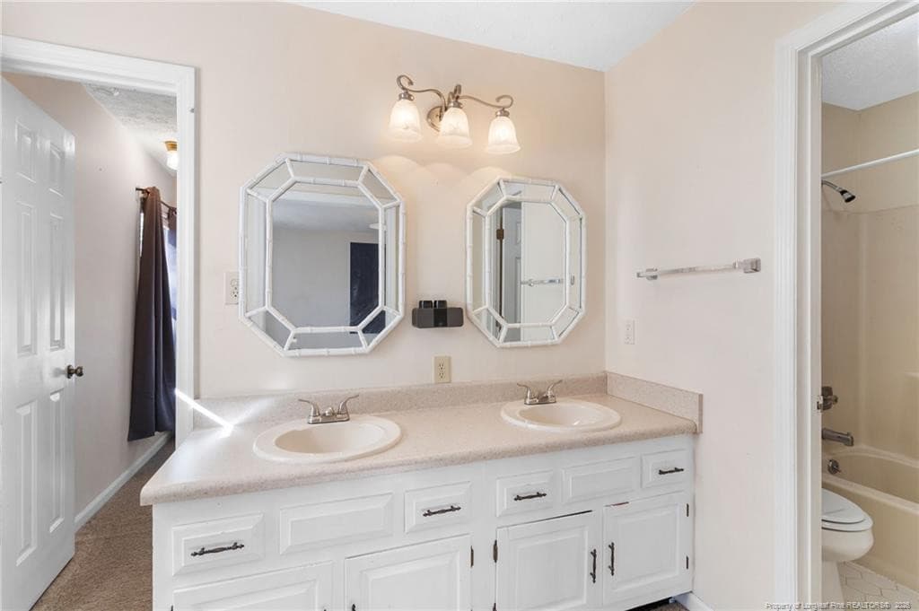 Upstairs primary suite bathroom - 2924 Walden Road, Fayetteville, NC 28303, Fayetteville