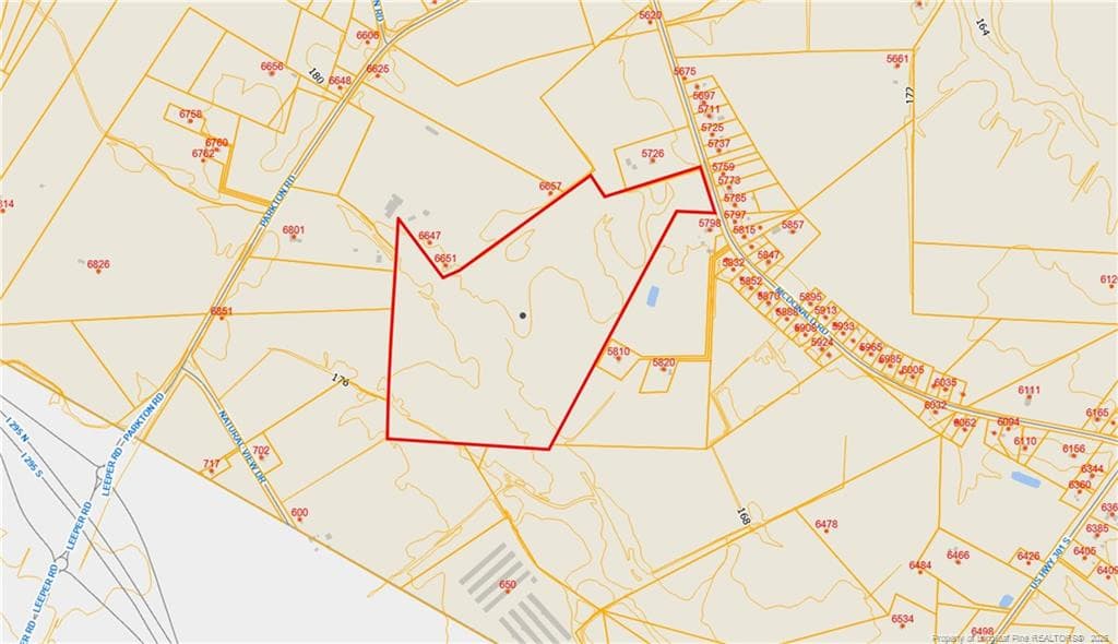 Contours Map - McDonald Road, Parkton, NC 28371