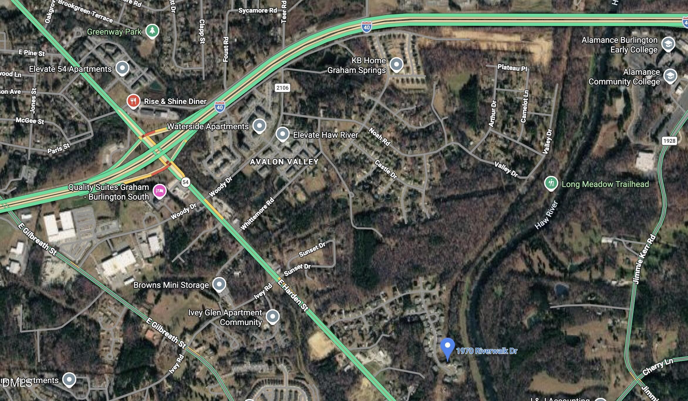 Map - 1970 Riverwalk Drive, Graham, NC 27253