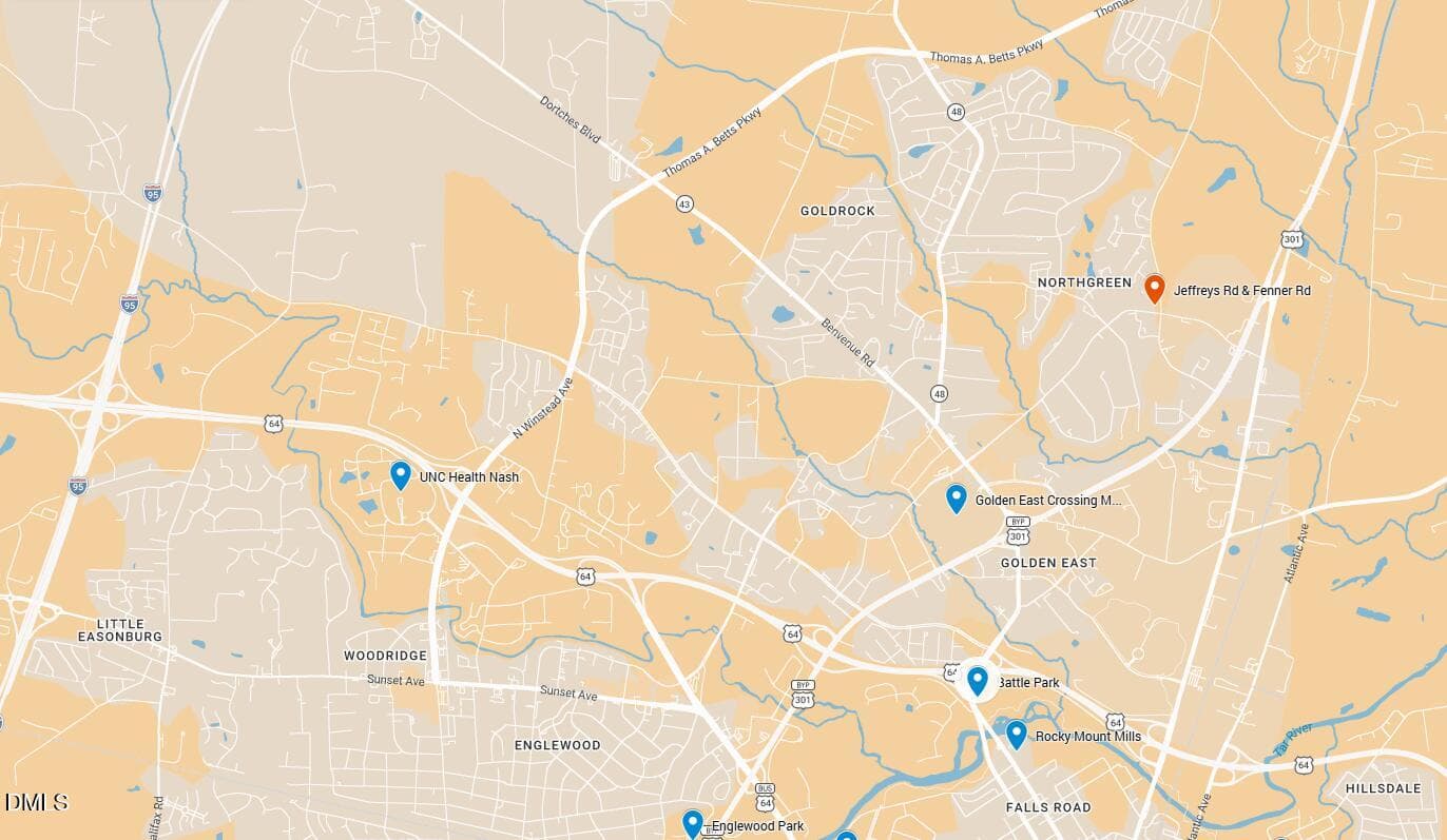 Jeffreys & Fenner Map Image - 0 Fenner Rd & Jeffreys Road, Rocky Mount, NC 27804