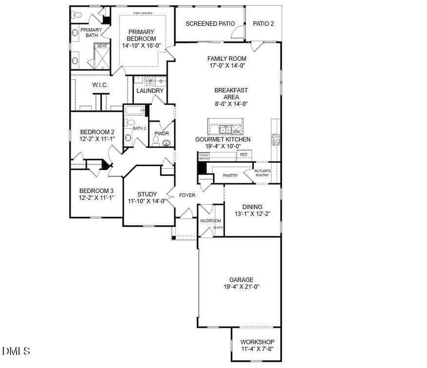 Salters 161 Floorplan - 1121 Masters Place Way 161, Durham, NC 27703, Durham